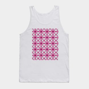 Seamless pattern with flower shapes circles Tank Top